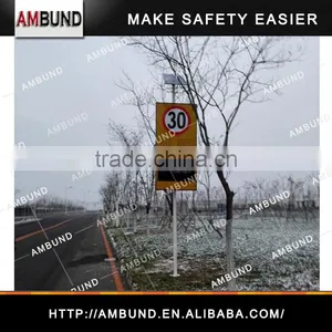 Solar Solar Power Speed Radar Sign LED Display Speed Limit Sign Warning Detector Radar Speed Sign thumbnail-3