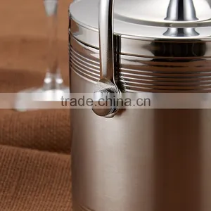 Cooling and Holding Accessory Galvanized Metal Steel Ice Bucket Ice Pail for Wine or Beer or Champagne Bottles thumbnail-3