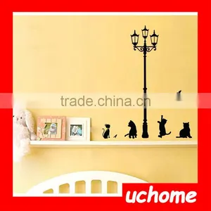 UCHOME Eco-Friendly Cartoon Cats Vinyl Wall Decorative Sticker thumbnail-1