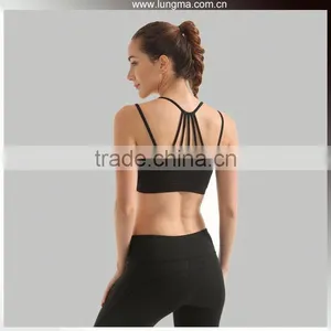 Compression Yoga Running Training Fitness Genie Nude Push Up Sports Bra thumbnail-3