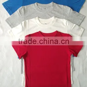 100% Combed Cotton Boys Short Sleeve Blank T-shirts , Children Blank T-shirts, thumbnail-1
