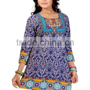 Canvas Crepe Printed Styles Kurtis/jeans Kurti Tops thumbnail-2