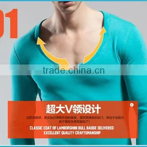 Lower V-Neck Winter Heated Thermal Underwear Polartec Fleece Polypropylene Young Men Baselayer Underwear thumbnail-6