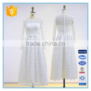Fashion Women Embroidery Lace Wedding Bridesmaid Dress thumbnail-1