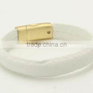 Mens Snake Leather Bracelets,PU Leather Bracelets,custom Logo Magnetic Bracelet thumbnail-4