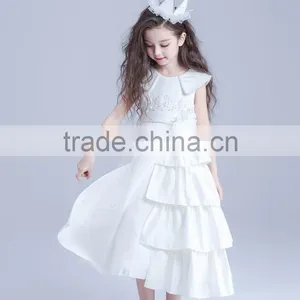 2017 Children Dress Embroidery Design Child Long Wedding Dress thumbnail-4