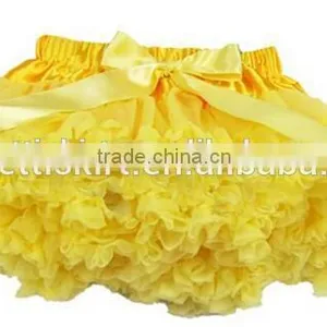 Pure Colors Fluffy Puffy Tutu Skirt Chiffon Bowknot Soft Baby Girl Mini Dress thumbnail-4