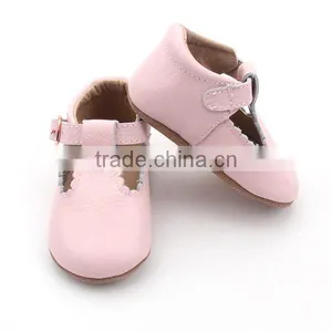Quality Soft Sole Genuine Leather T-bar Baby Girl Shoes thumbnail-4