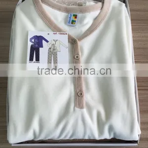 Ladies Velour Pajamas With Placket thumbnail-5