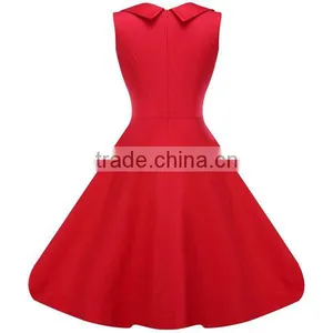 Walson Women Retro Popular Party Dresses Lady Tube Short V-neck Mini Casual Clothing Pinup Hip Hop Vintage Dress thumbnail-2