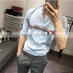 5 Minutes of Sleeve Shirt Contracted Short-sleeved Shirt in Summe thumbnail-2