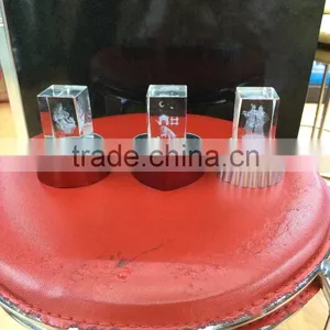 2D/3D Laser Crystal Blank Block Engraving With Cake Led Light Base For Gift thumbnail-2