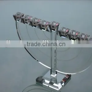 U Shape 9 Sticks Crystal Candle Holder thumbnail-1