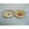 Round Wire Brown Rattan Fruit Basket Tray Eco-Friendly Hotel Use thumbnail-1