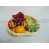 Heart-Shape Plastic Rattan Fruit Basket Recyclable Without Handle thumbnail-1