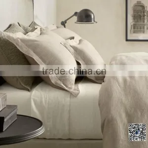 100% Stone Washed Soft Linen Dyed Bedding Sets/natural Linen Sheet Sets China Manufacturer thumbnail-3