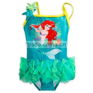 One Piece Child Litter Kids Elsa Girls Swimwear Bikini Kids Swimsuit For Girls Shoulder Bathing Suit Baby Infant Swimwear thumbnail-1