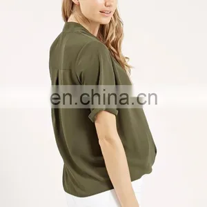Fashion Wholesale Maternity Office Shirts Drape Blouse thumbnail-4