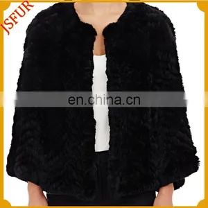 Winter Gneuine Rex Rabbit Fur Jacket Women Coat Fur Trim thumbnail-2