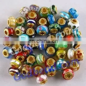 398 Loely Glass Bead Wholesale Handmade Murano Lampwork Glass European Beads Fit for Charm Bracelets thumbnail-1