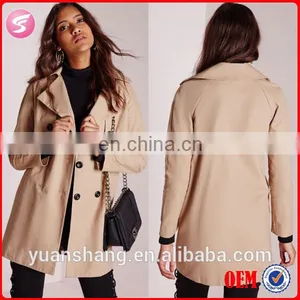 High Quality Fashion Women Korean Trench Coat Wholesale thumbnail-1