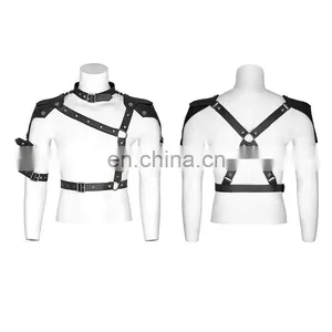 Punk Rave Men's Gothic Black Chest Harness-top Armor S-236 thumbnail-5