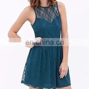 Lace Beautiful Sleeveless Elegant Dress thumbnail-2