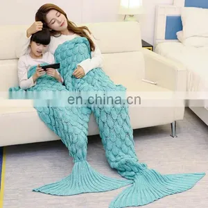 Adult and Children Mermaid Tail Blanket on Sale thumbnail-1