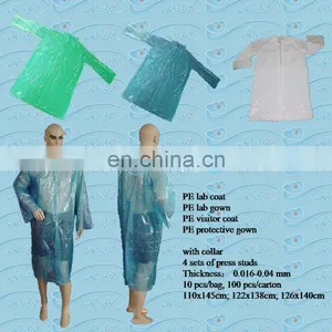 Reusable PE Lab Gown/disposable PE Protective Gown thumbnail-1