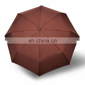 High Quality Bussiness Genuine Leather Handle Brand Sun Rain Umbrella 3 Fold Anti UV French Royal Umbrellas For/8K/106CM thumbnail-4