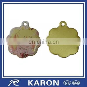 Cheap Personalized Printed Brass Keychain With Epoxy Dome thumbnail-6
