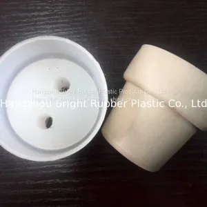 Oil Resistant, Water Resistant and Chemical Resistant White Natural Rubber Rubber Stoppers thumbnail-1