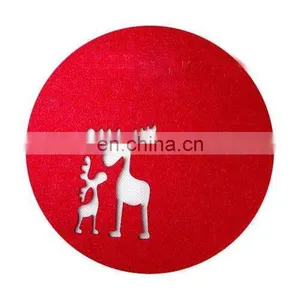 Felt Place Mats Glass Coasters Round Table Mat thumbnail-6