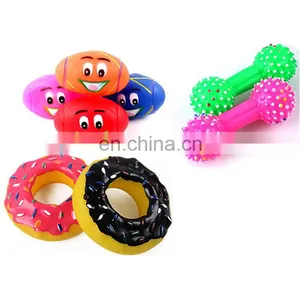 Pet Puppy Vinyl Donut Bone Chew Squeak Toy For Dogs thumbnail-1