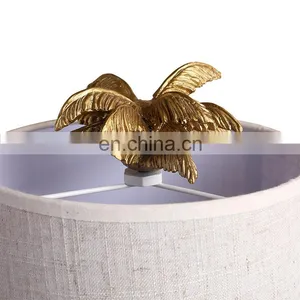 Popular Design Coconut Tree Shape Lovely Gold Monkey Decorative Resin Retro Nightstand Lamps thumbnail-4