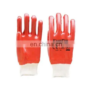 PVC Red Gauntlet Cuff Liquid And Chemical Resistant Heavy Duty Work Work Gloves w thumbnail-4