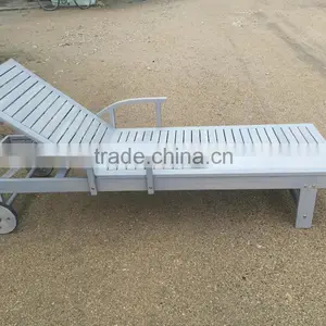 BEST QUALITY - White Wash Sun Lounger - Outdoor Furniture thumbnail-1