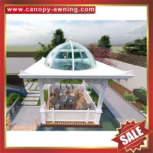 Hot Sale Outdoor Park Garden Aluminum Alu Circular Rounded Shape Roof Gazebo Pavilion Canopy Awning Shelter thumbnail-3