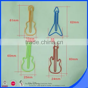 Customized Color Plastic Guitar Shape Paper Clip thumbnail-5
