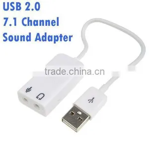 USB External Virtual 7.1 Channel Audio 3D Sound Card Adapter With Cable thumbnail-1