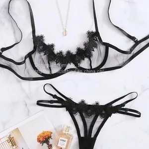 Mesh Lingerie Set Top+bottom thumbnail-1