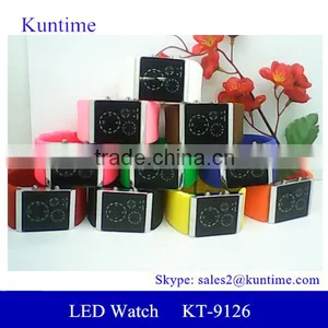 Environmental Silicone Strap 12-hour/date Display Bangle Watch Led thumbnail-1