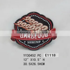 BBQ Design Embossed Metal Wall Decor thumbnail-1