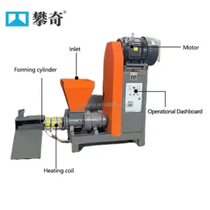 Sawdust Briquette Compression Machine Small Wood Sawdust Charcoal Briquette Making Machine for Sale thumbnail-1