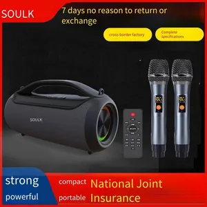 T300p 120w Bluetooth Soundbar With Subwoofer for Square Dancing and Outdoor Karaoke, Comes With Wireless Microphone and Remote Control thumbnail-1