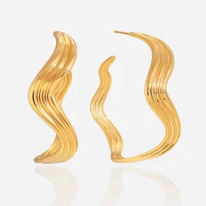 Christmas Tree Heart Stud Earrings in 18K Gold/Silver Plated Stainless Steel thumbnail-2