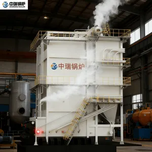 Angle Tube DHL 20-65t/H Coal & Biomass Steam Boiler 1.25-3.82MPa Saturated 194-250℃ Suitable for Rice Husk/Straw Pellets for Chemical Plants thumbnail-1
