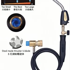 WH‑SSV MAPP Hose Torch With Needle‑Valve Flame Adjustment Self‑Igniting Extension Torch thumbnail-1