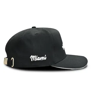 Premium Custom Embroidered 5-Panel Baseball Caps With Rope thumbnail-5