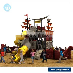 Residential New Children Plastic Pirate Ship Style Outdoor Playground Equipment for Kindergarten Kids thumbnail-2